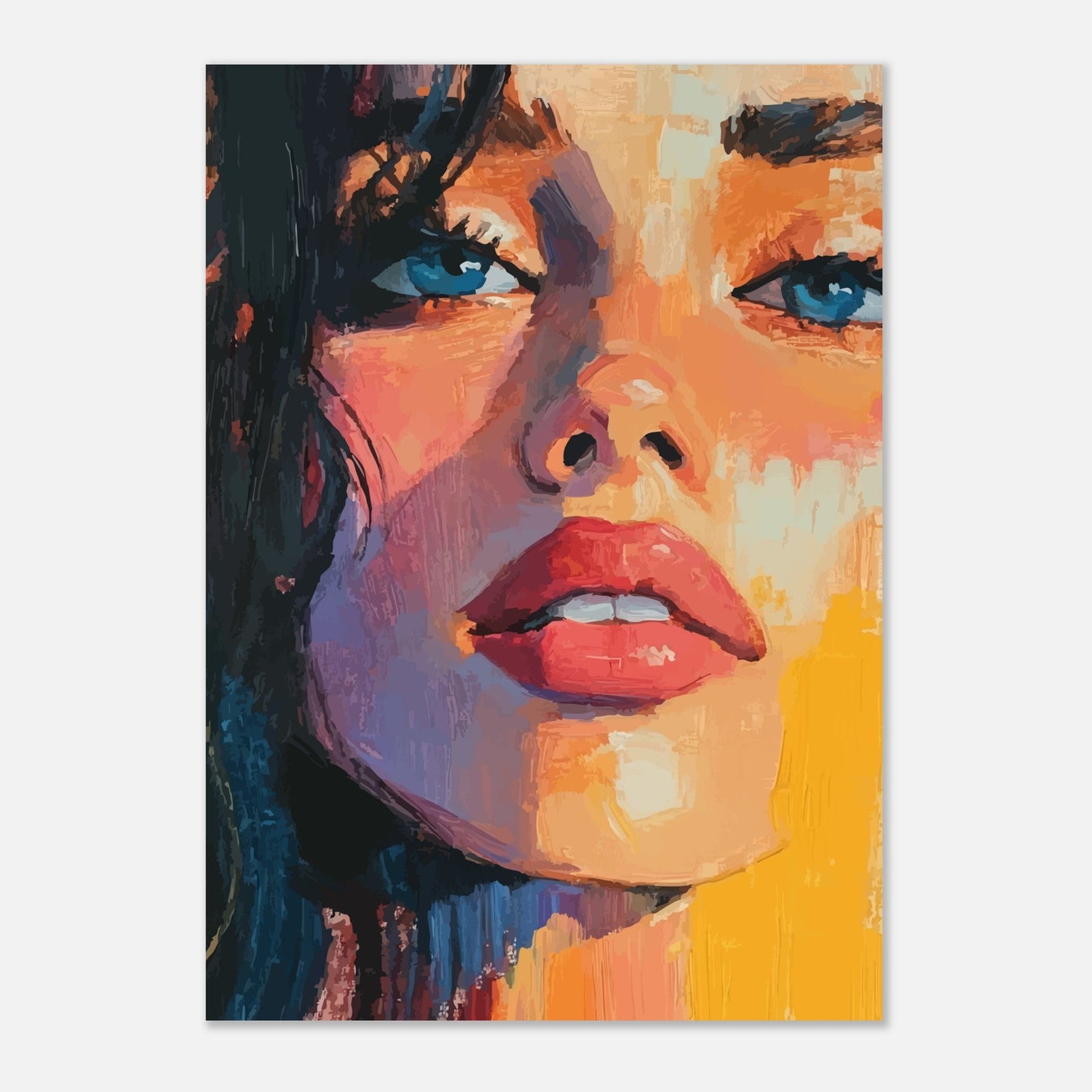 Colorful woman portrait poster - Sillystroke