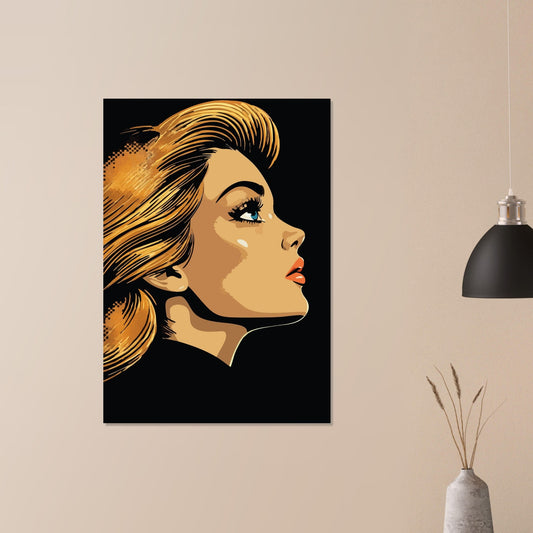 Comic style woman portrait poster - Sillystroke