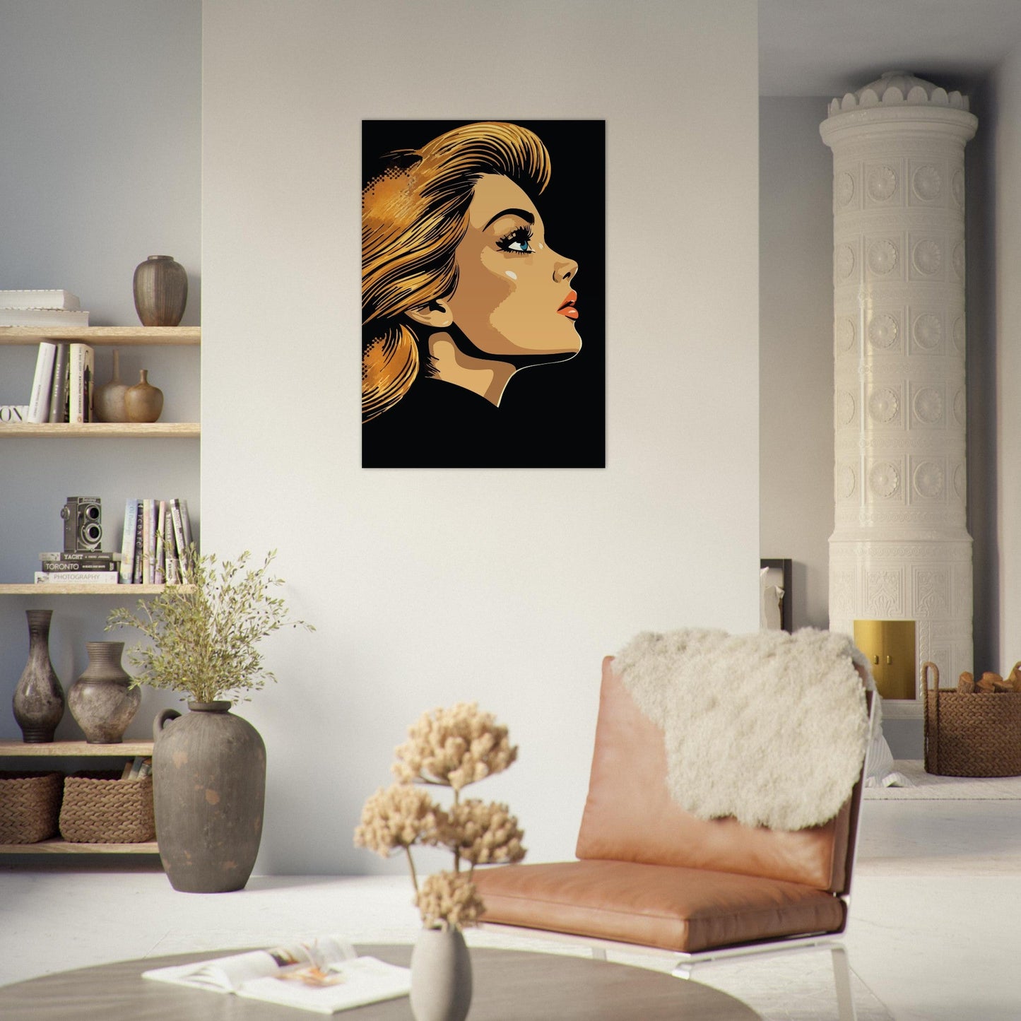 Comic style woman portrait poster - Sillystroke