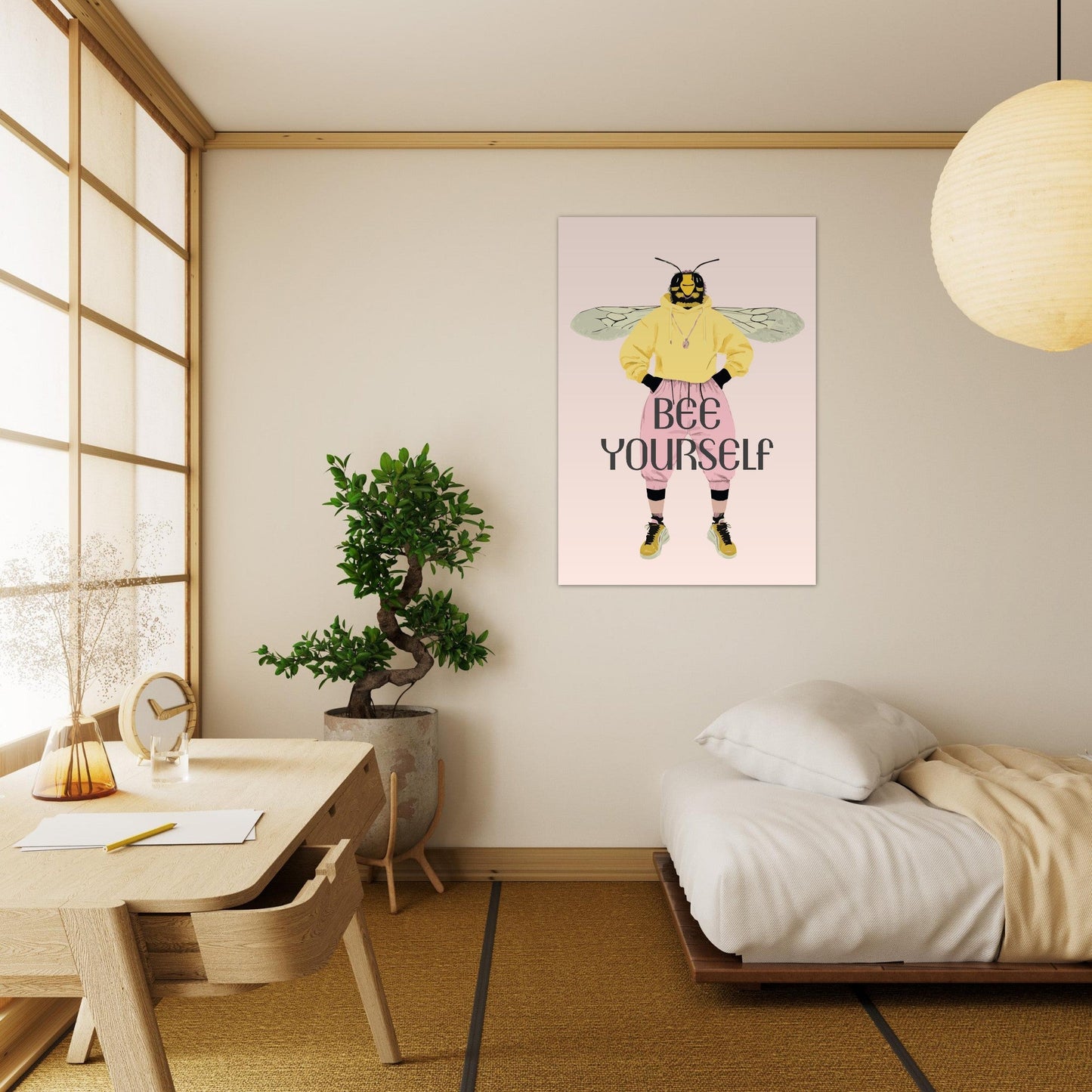 Confident bee poster - Sillystroke
