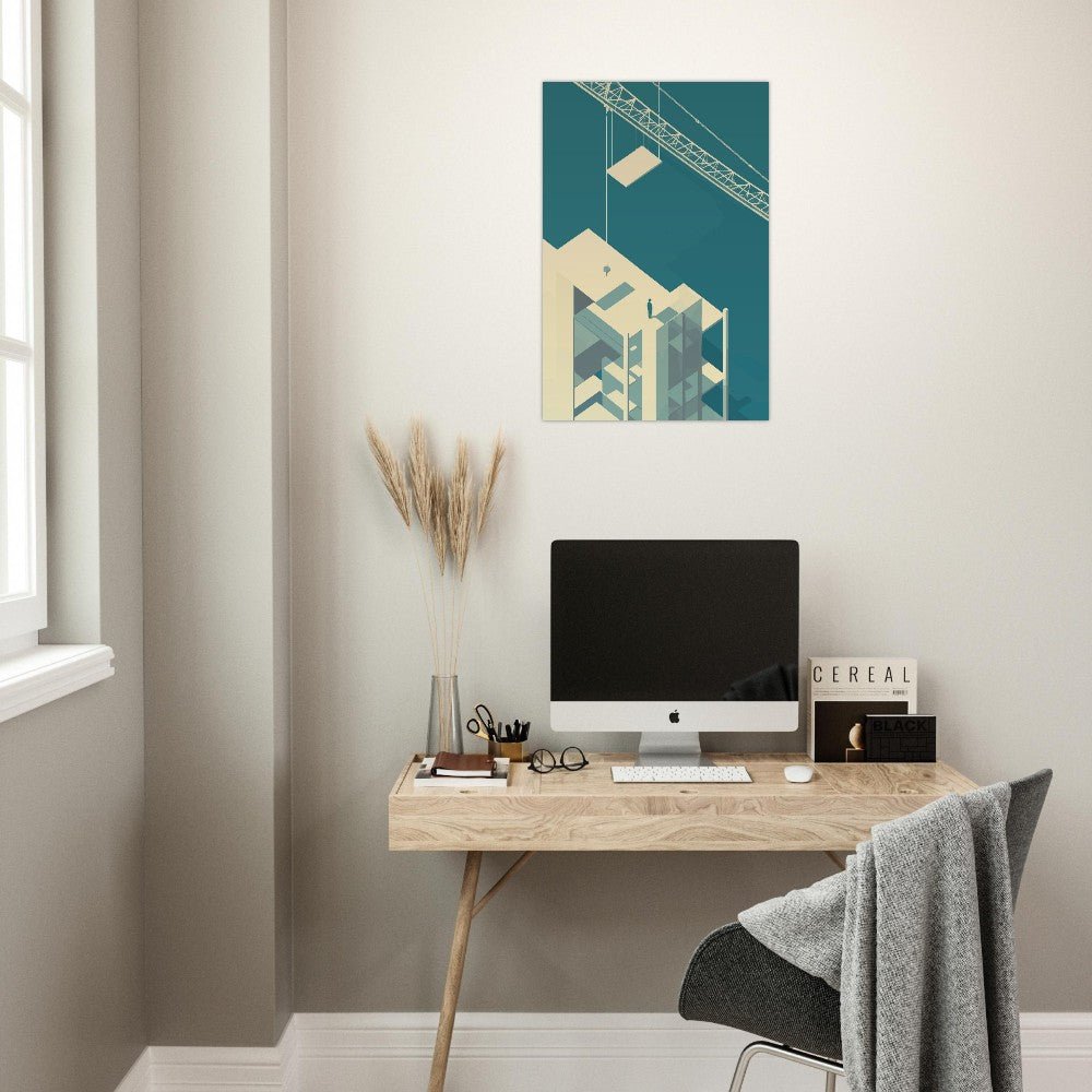 Construction Illustration poster - Sillystroke