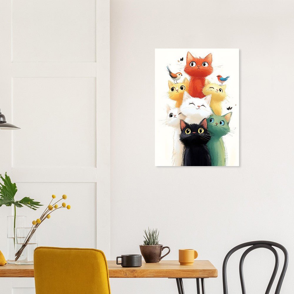 Curious cats poster - Sillystroke