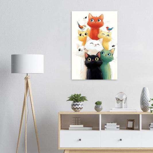 Curious cats poster - Sillystroke