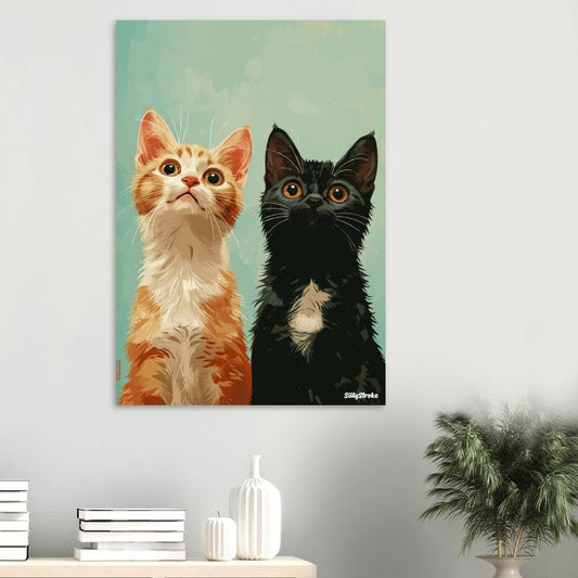 Curious kittens poster - Sillystroke