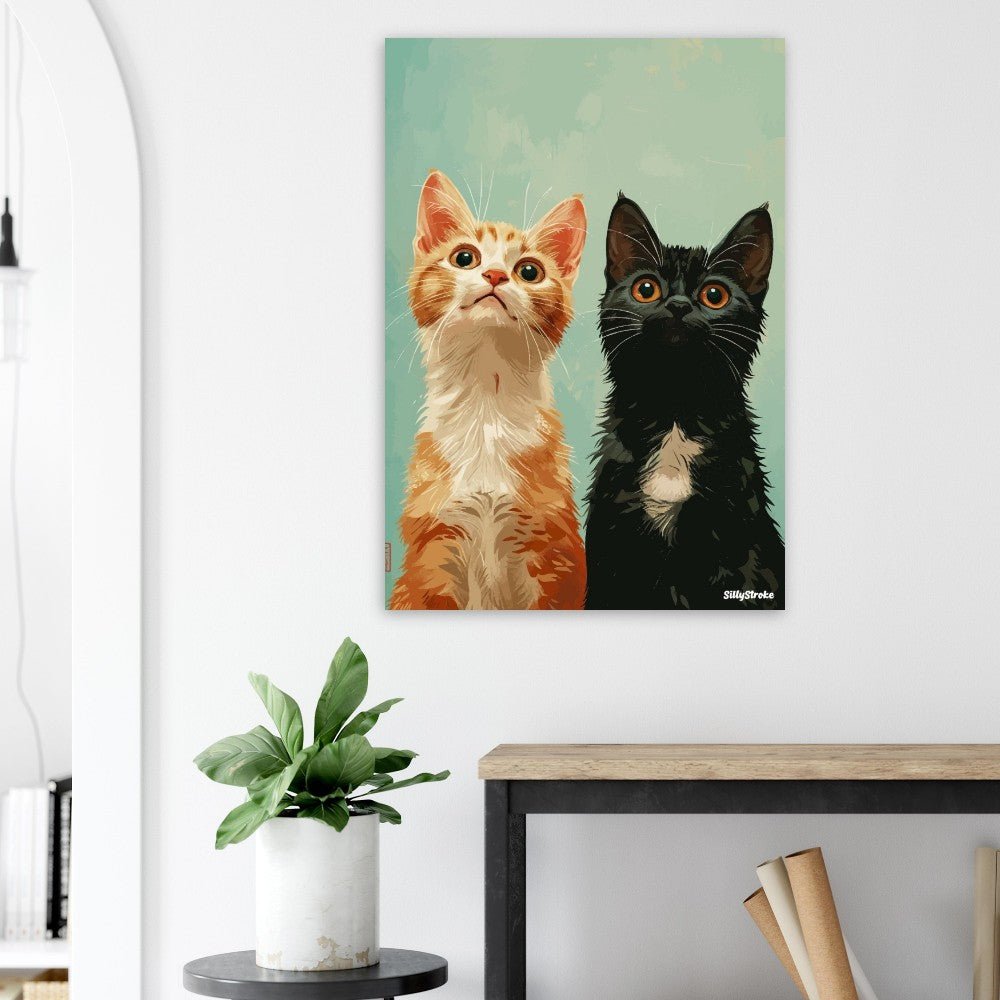 Curious kittens poster - Sillystroke