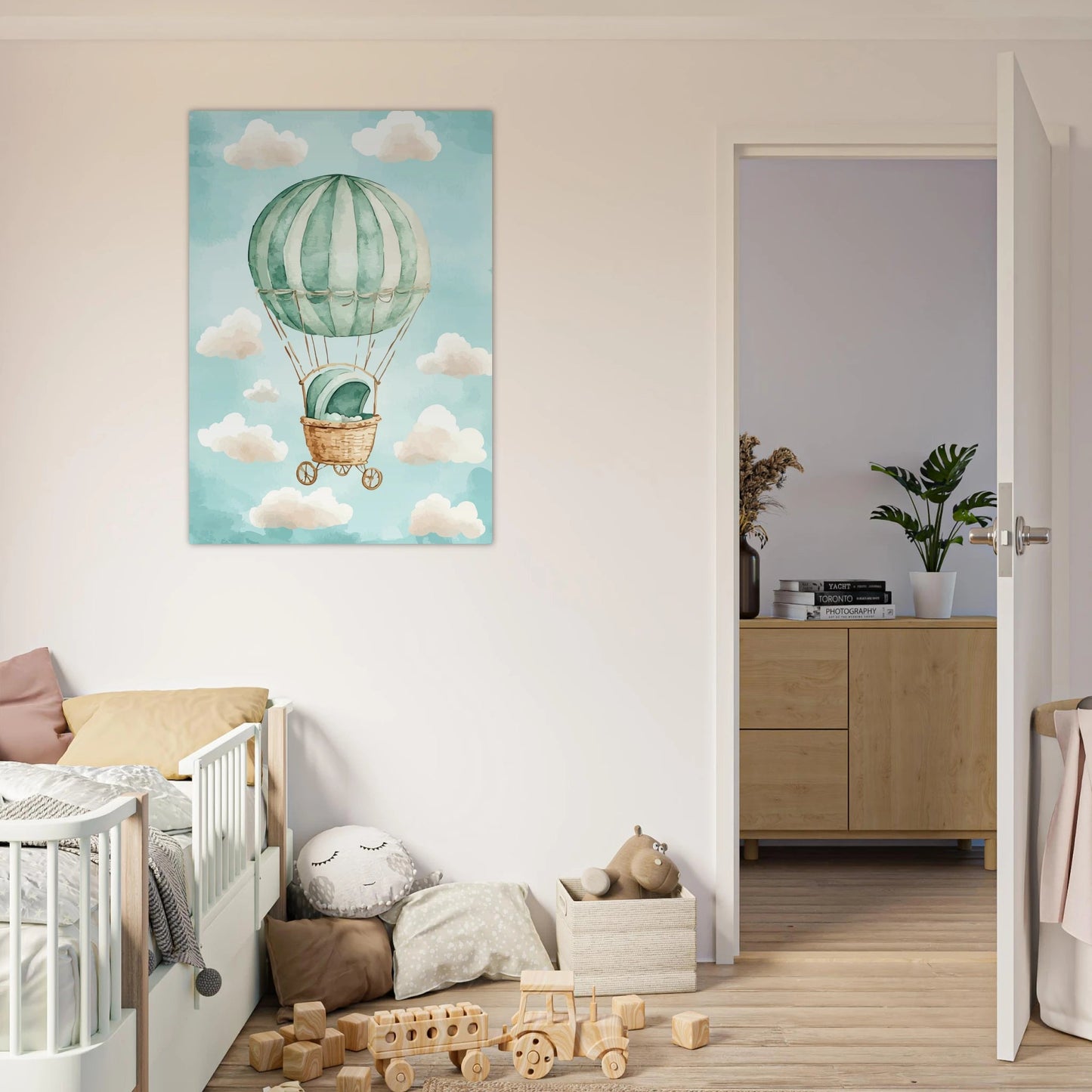 Cute air balloon poster - Sillystroke