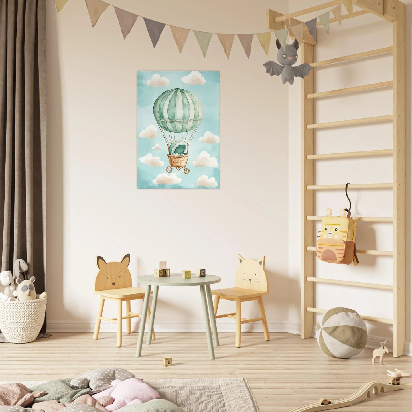 Cute air balloon poster - Sillystroke