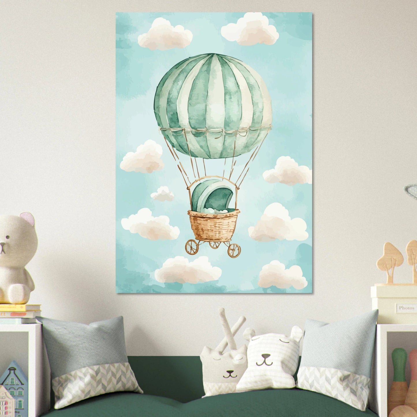 Cute air balloon poster - Sillystroke