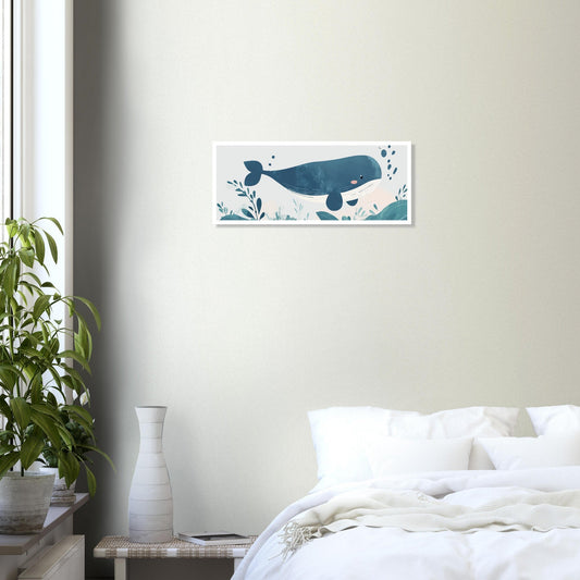 Cute whale poster - Sillystroke