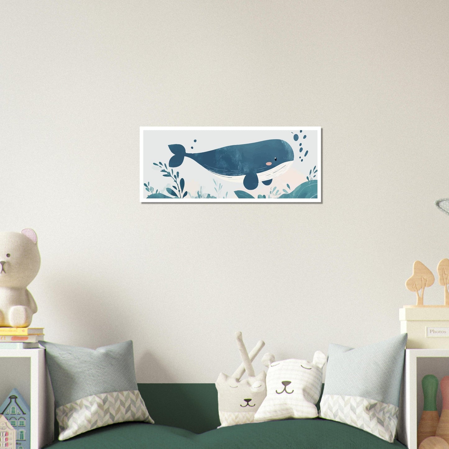 Cute whale poster - Sillystroke