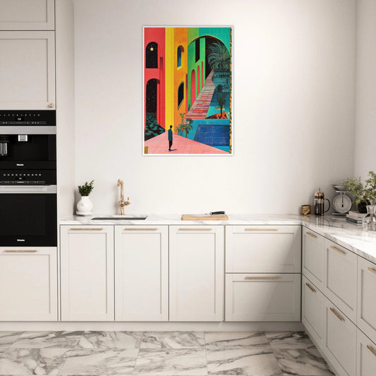 Dreamlike architectural cityscape poster - Sillystroke