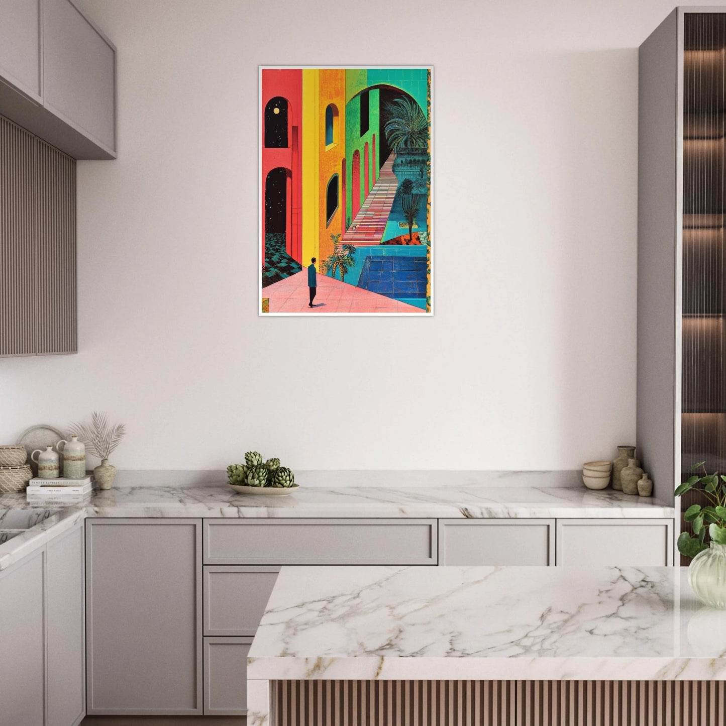 Dreamlike architectural cityscape poster - Sillystroke