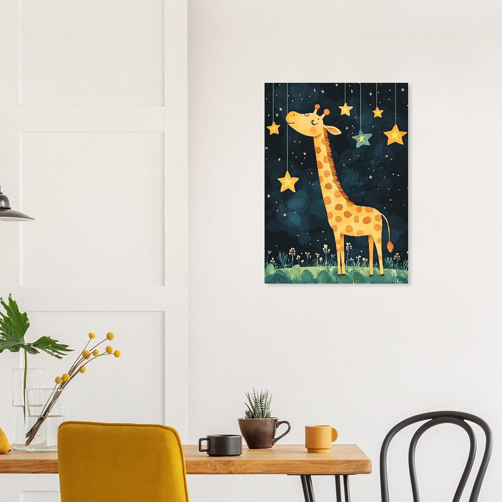Dreamy giraffe poster - Sillystroke