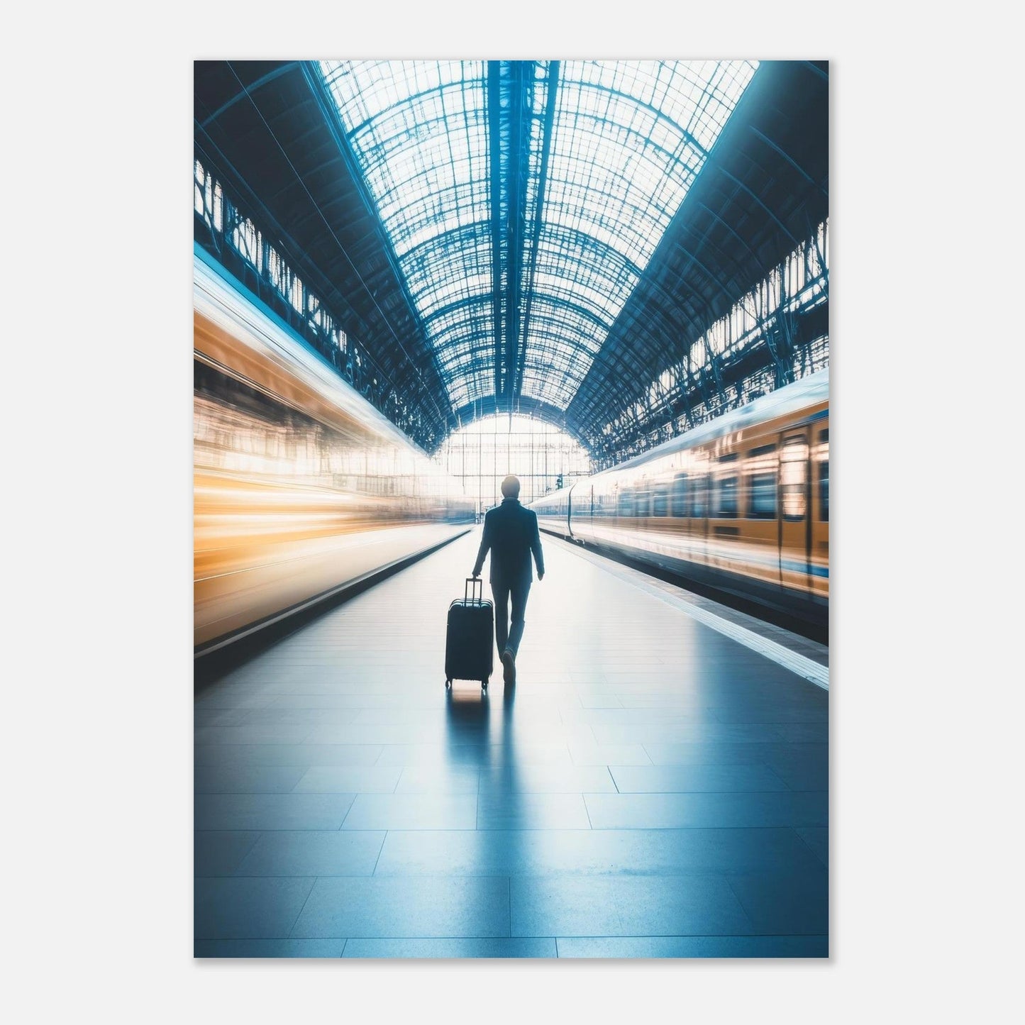 Dynamic train station poster - Sillystroke