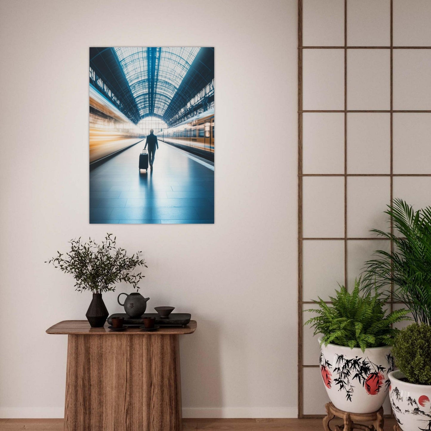 Dynamic train station poster - Sillystroke