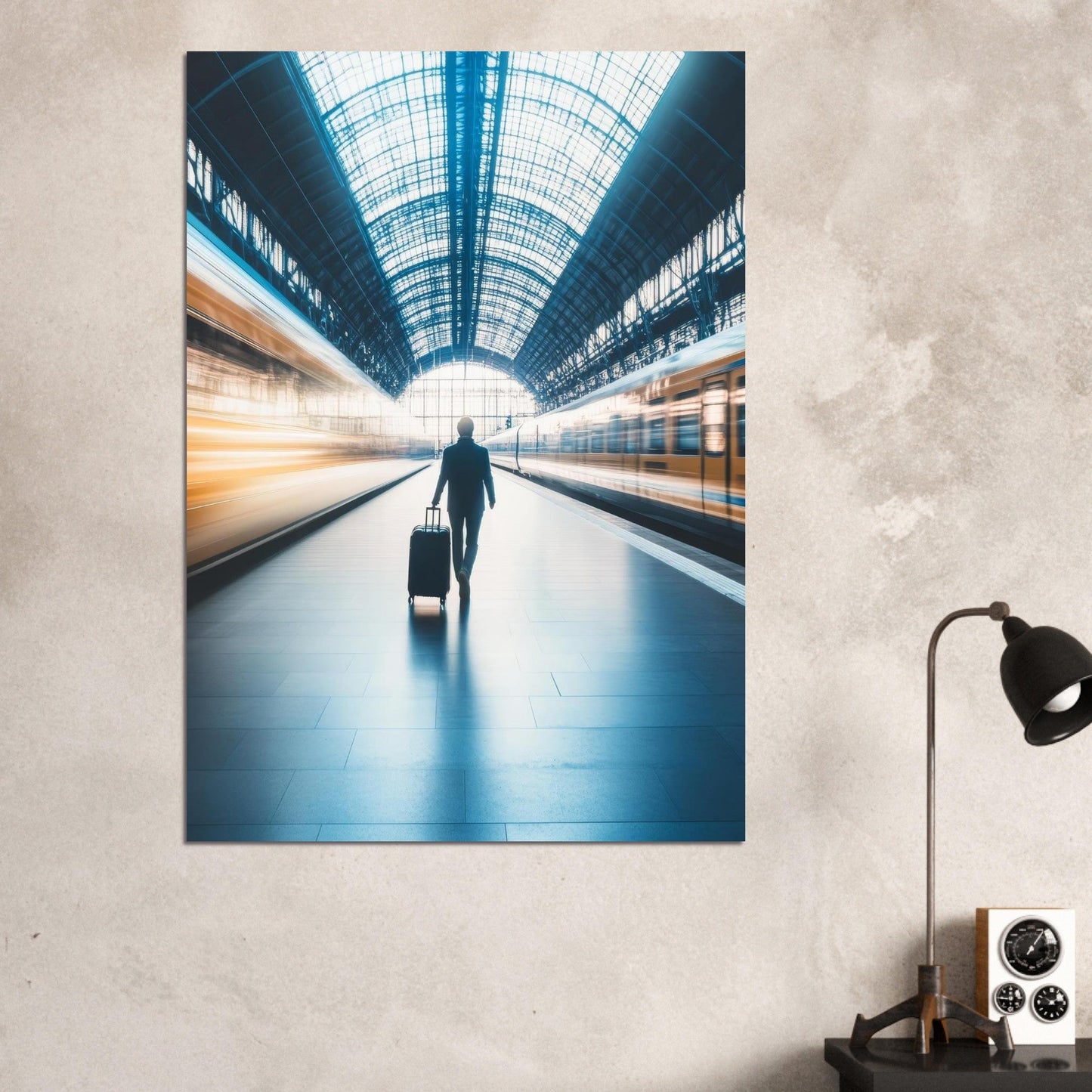 Dynamic train station poster - Sillystroke