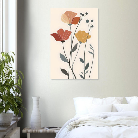 Earth tone flowers poster - Sillystroke