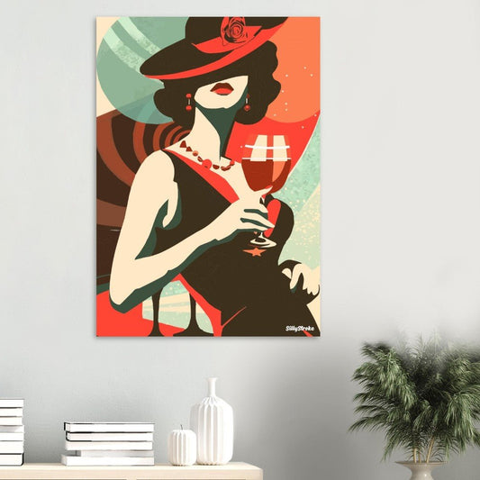 Elegant woman retro poster - Sillystroke