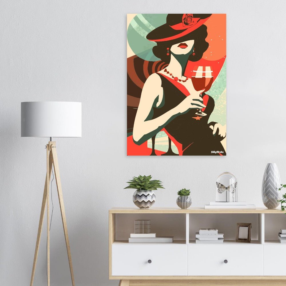 Elegant woman retro poster - Sillystroke