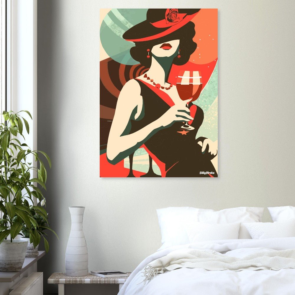 Elegant woman retro poster - Sillystroke