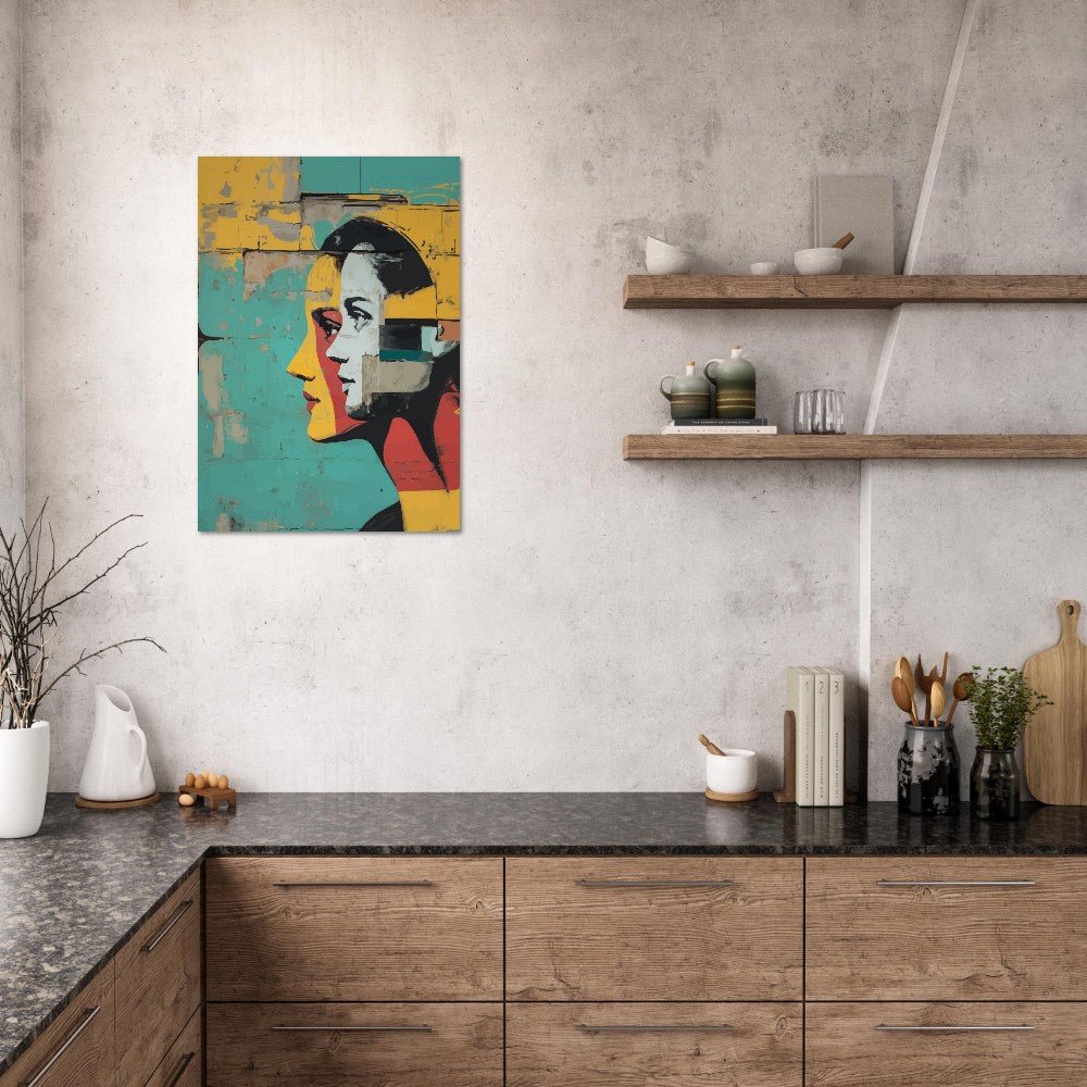 Faces on wall graffiti - Sillystroke