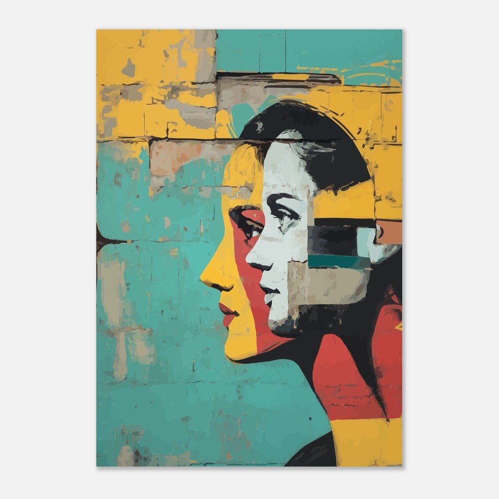 Faces on wall graffiti - Sillystroke