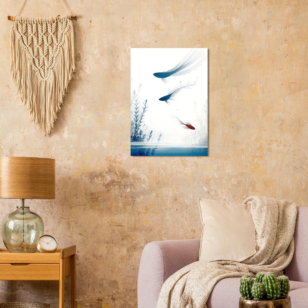 Fish abstract poster - Sillystroke