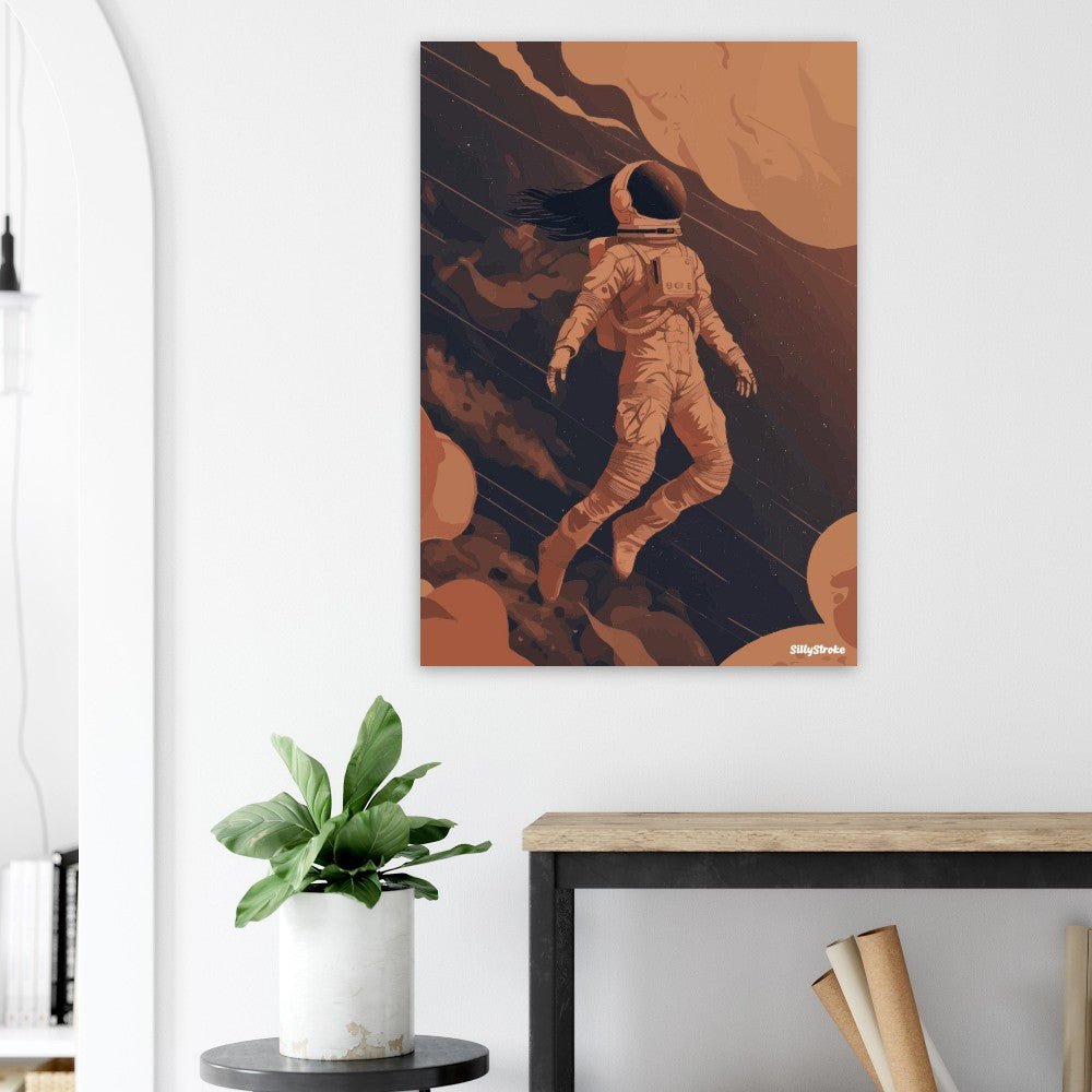 Floating astronaut poster - Sillystroke