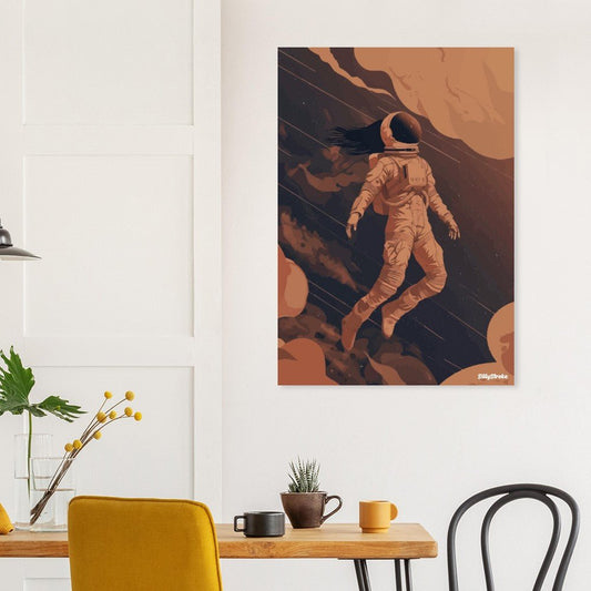 Floating astronaut poster - Sillystroke