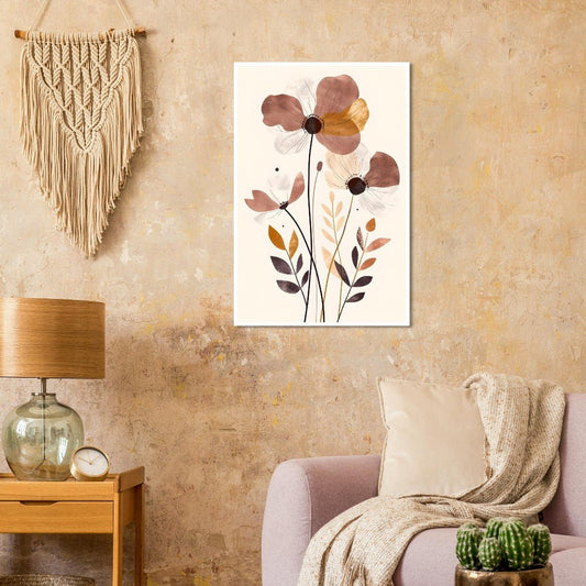 Floral shapes poster - Sillystroke