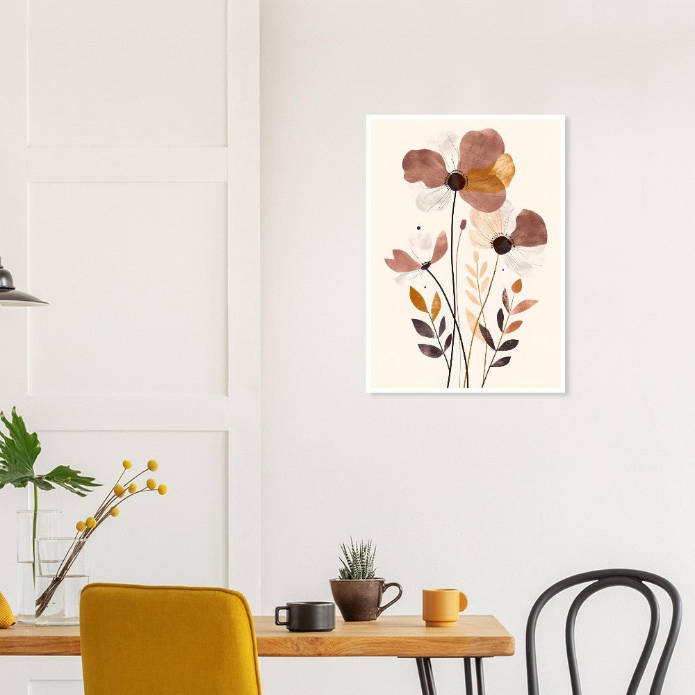 Floral shapes poster - Sillystroke