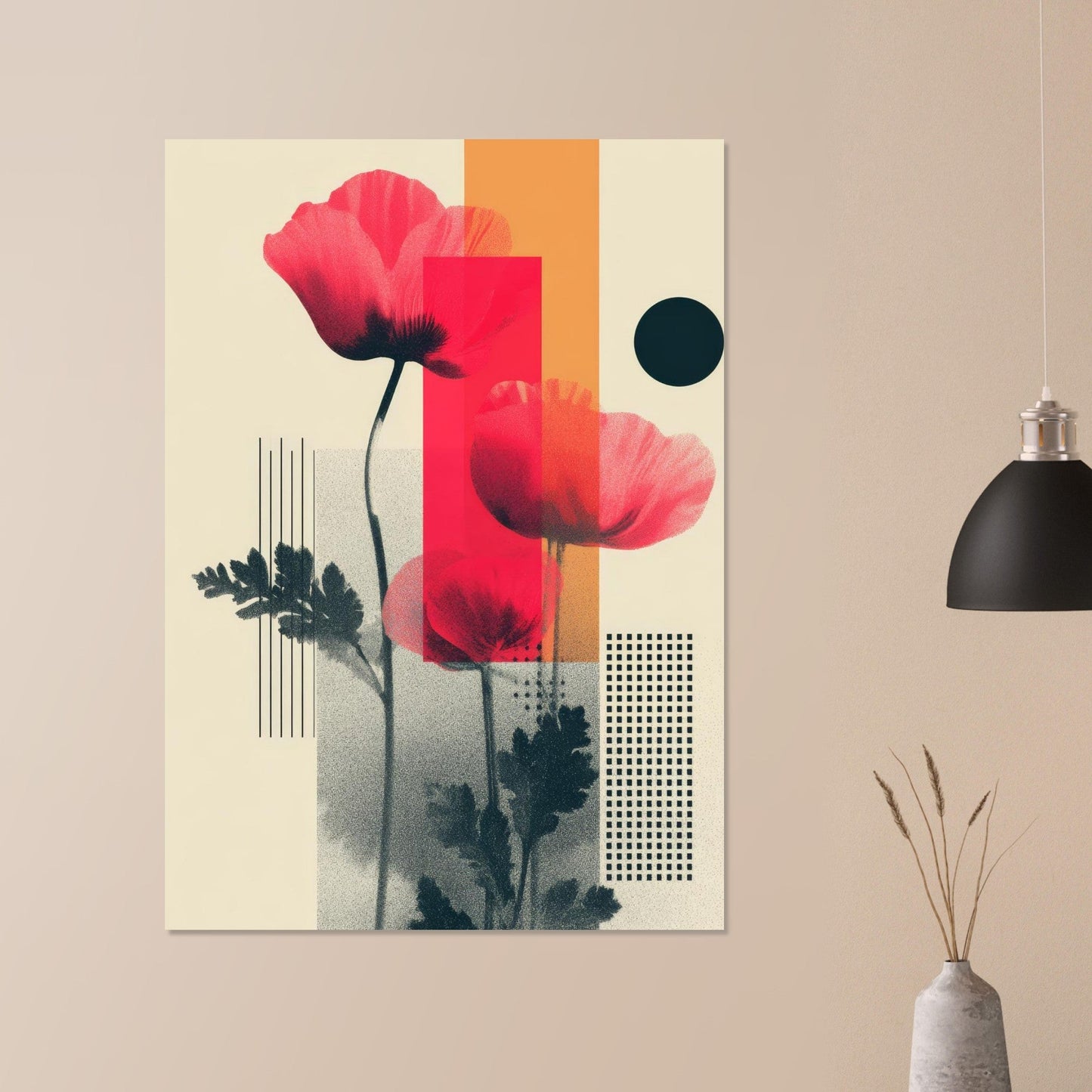 Flower bauhaus poster - Sillystroke