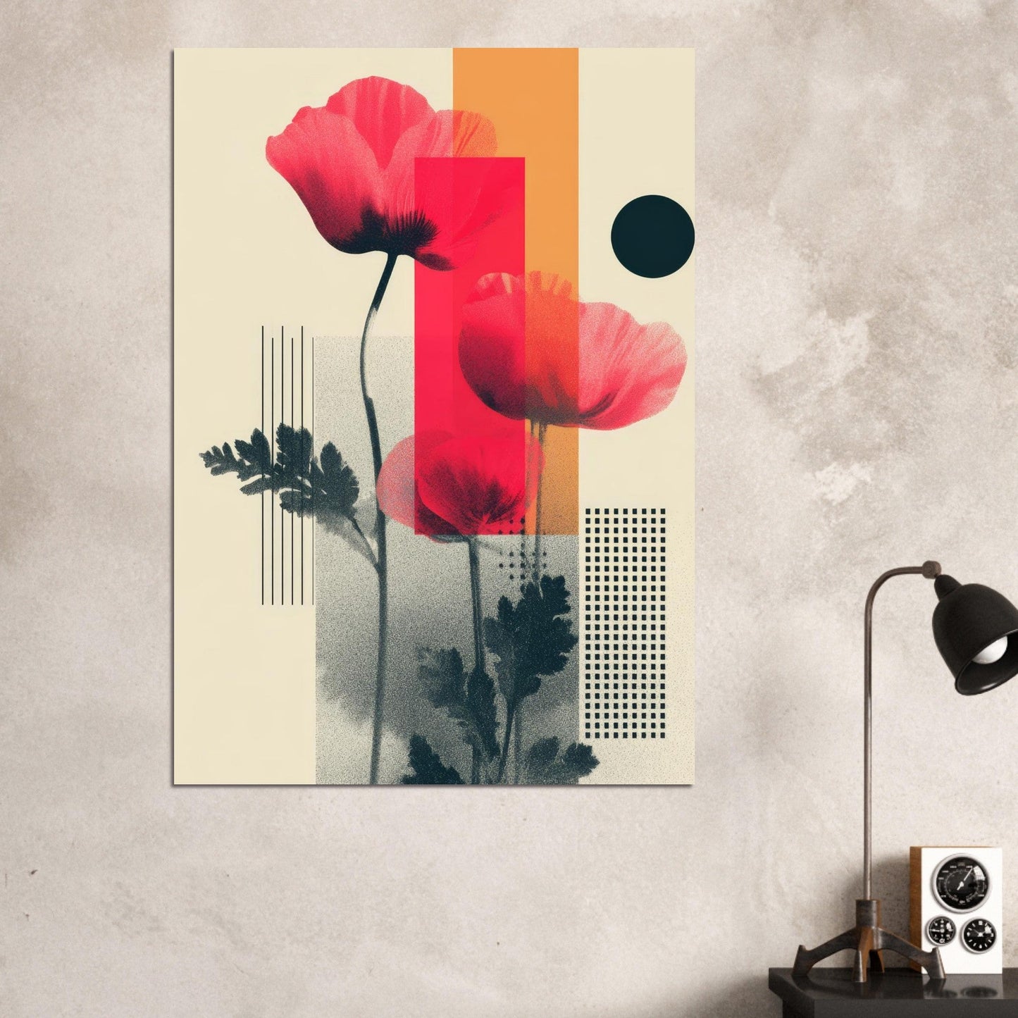 Flower bauhaus poster - Sillystroke