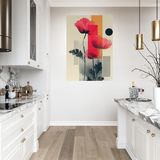 Flower bauhaus poster - Sillystroke