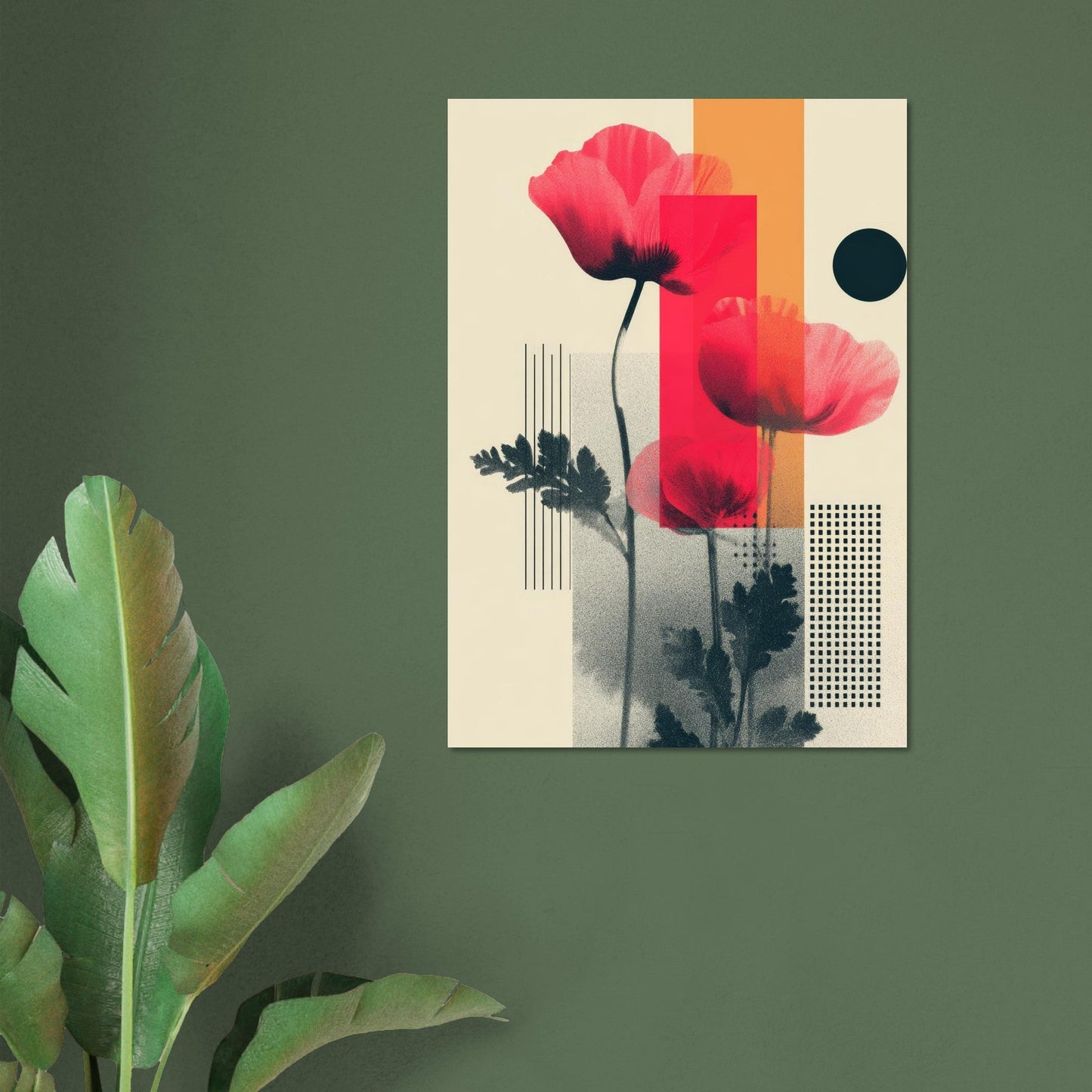 Flower bauhaus poster - Sillystroke