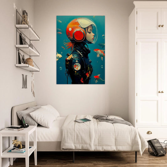 Futuristic diver poster - Sillystroke