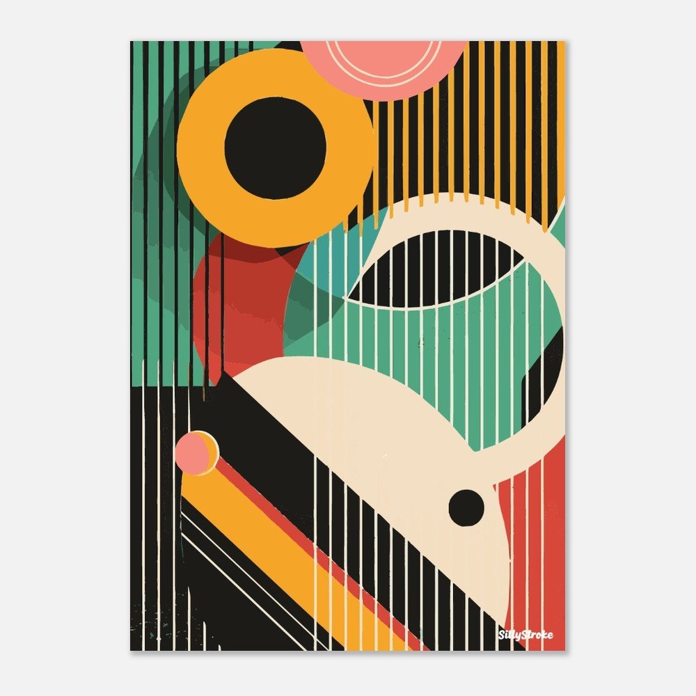 Geometric abstraction poster - Sillystroke