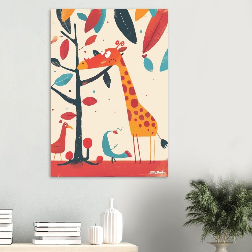Giraffe poster - Sillystroke
