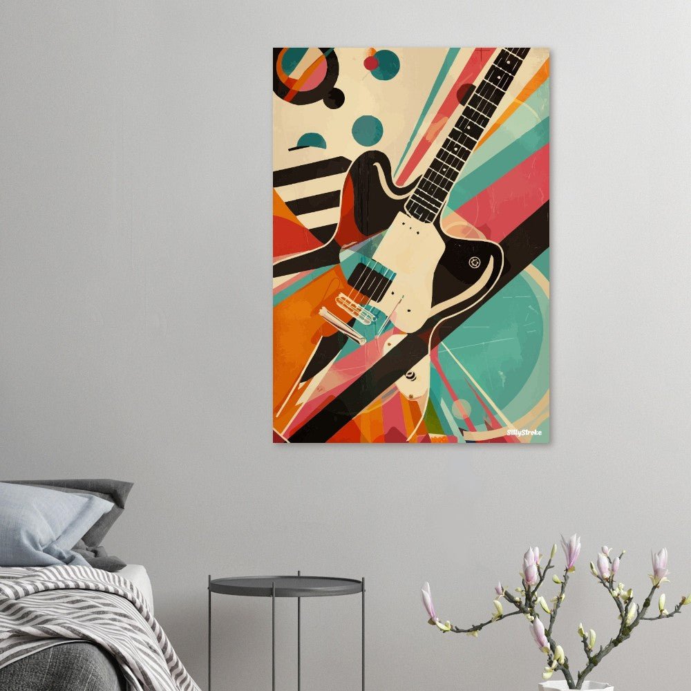 Gitarr retro flair poster - Sillystroke