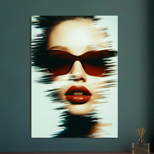Glitch fashion portrait poster - Sillystroke