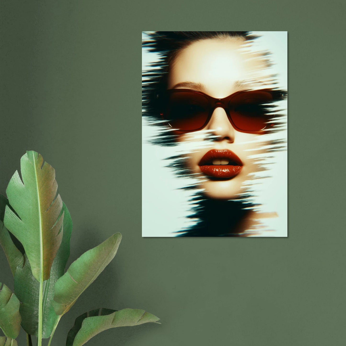 Glitch fashion portrait poster - Sillystroke