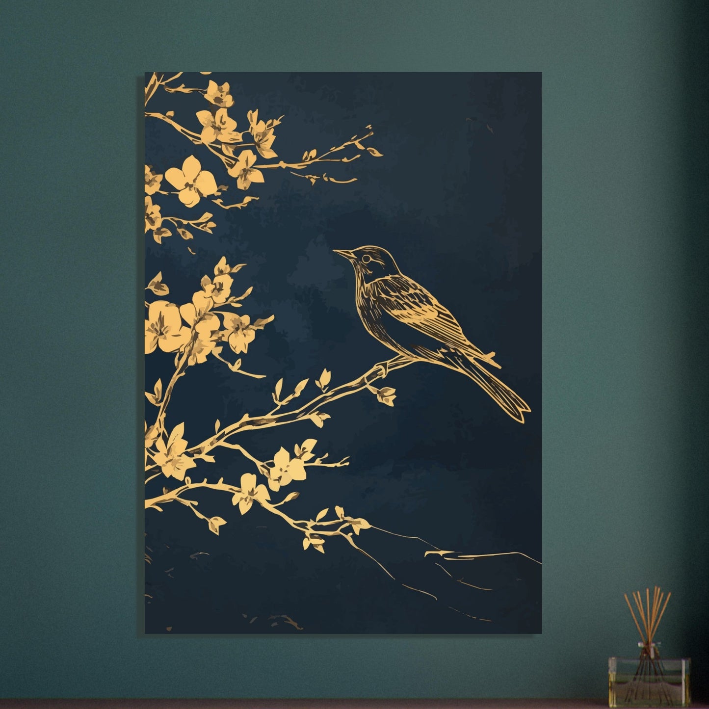 Golden bird poster - Sillystroke