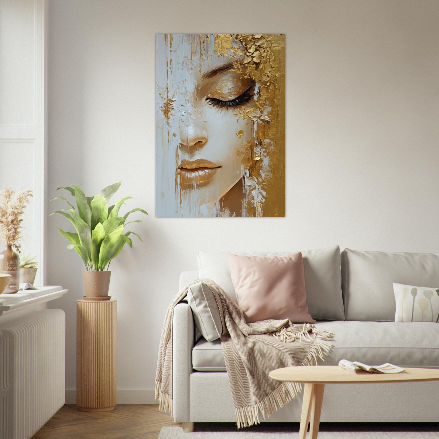 Golden woman portrait poster - Sillystroke