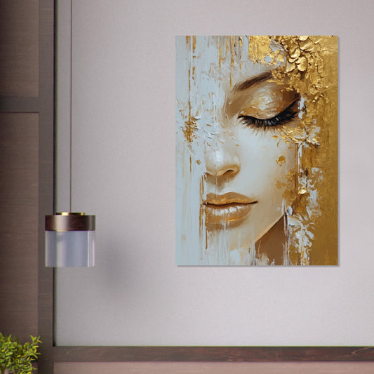 Golden woman portrait poster - Sillystroke