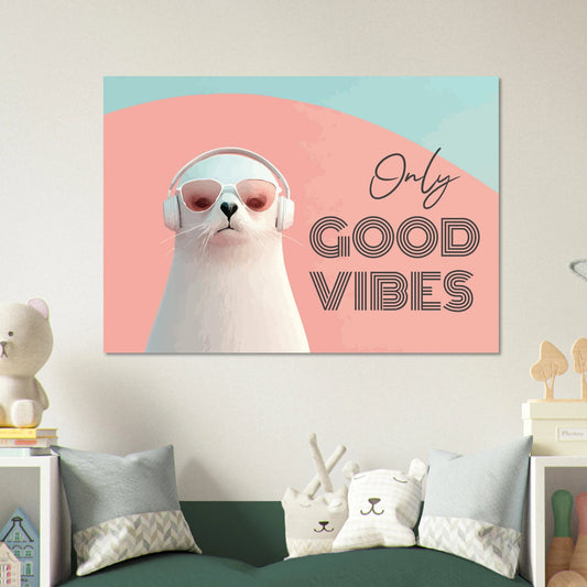 Good Vibes seal poster - Sillystroke