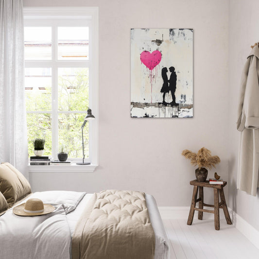 Heart balloon love poster - Sillystroke