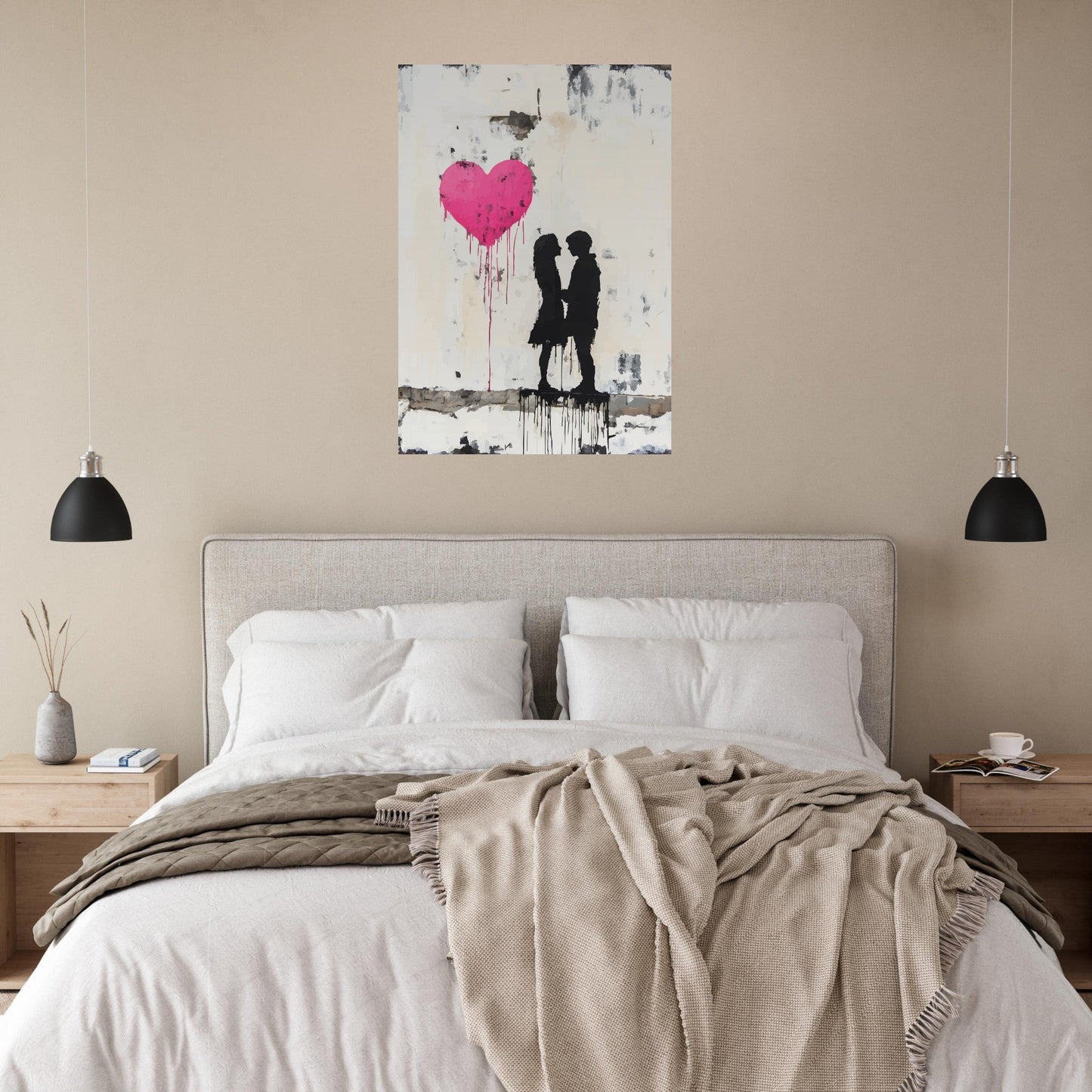 Heart balloon love poster - Sillystroke