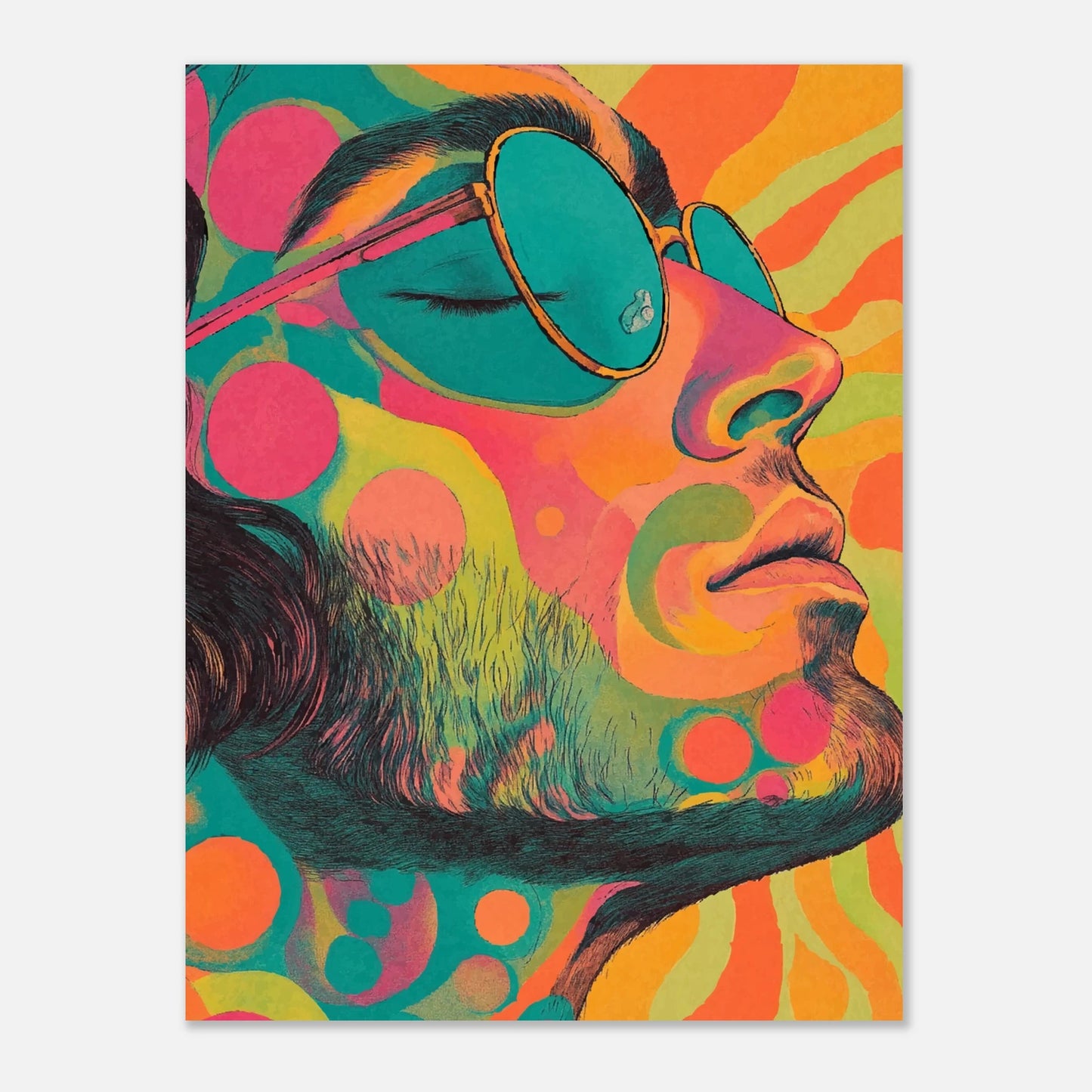 Hippie man poster - Sillystroke