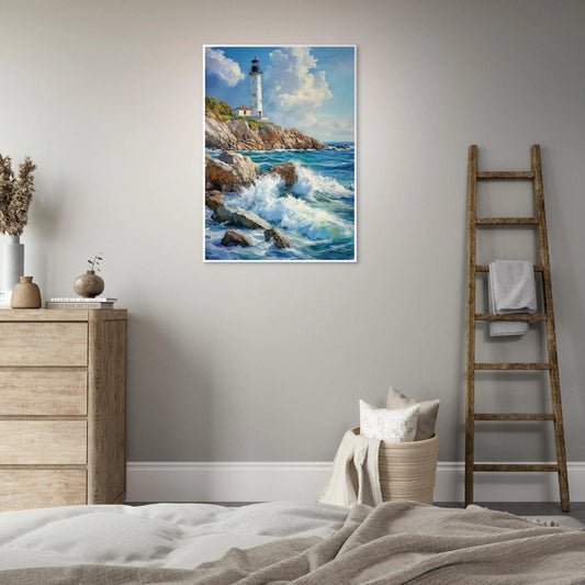 Lighthouse coastline poster. - Sillystroke