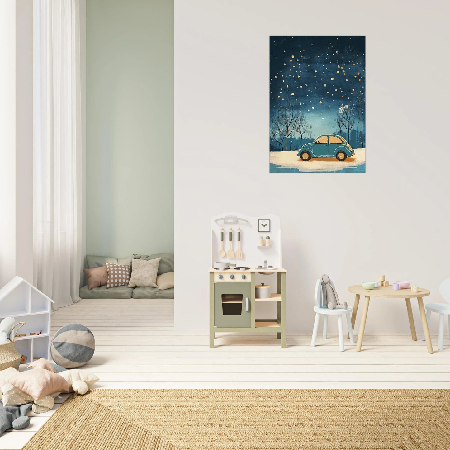 Magical night car poster - Sillystroke